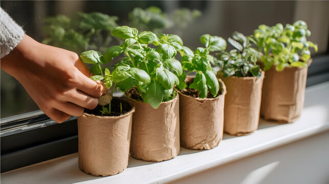 holding a sign promoting recycling awareness at a green event