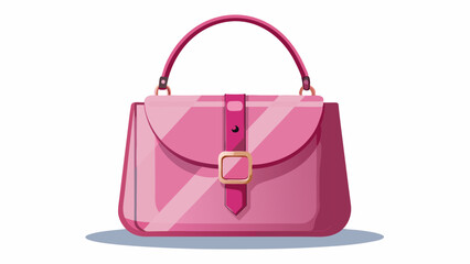 Naklejka premium pink female bag on a white background Very beautiful 