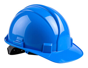 Fototapeta premium Bright Blue Construction Safety Helmet – Isolated PNG for Industrial Protection Gear