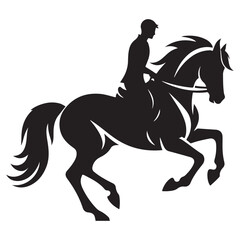 Equestrian Horse Rider Silhouette A Graceful Symbol of Sport and Elegance