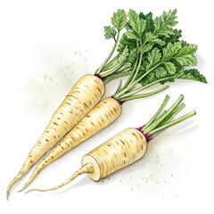 fresh vegetables on a white background