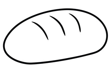 bread loaf line art icon