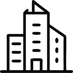 buildings line art vector icon