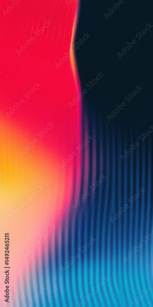 Aufkleber vibrant abstract light patterns and colorful gradient waves in digital art
