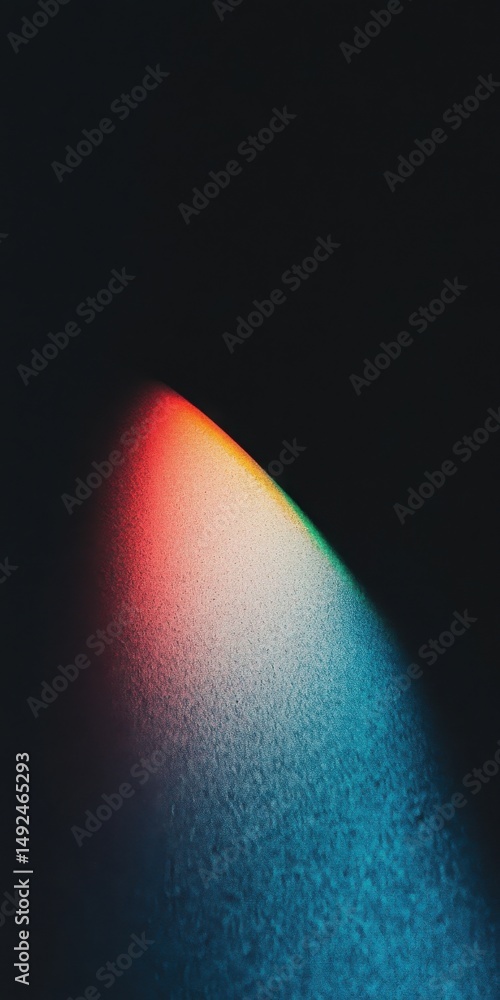 Aufkleber abstract light spectrum on textured surface with vivid colors and dark background
