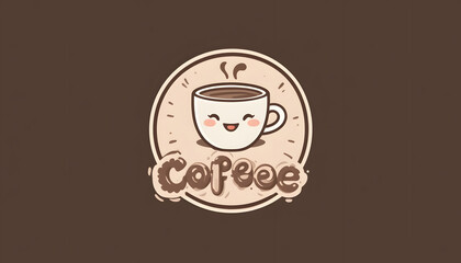 Cute coffee brand logo.