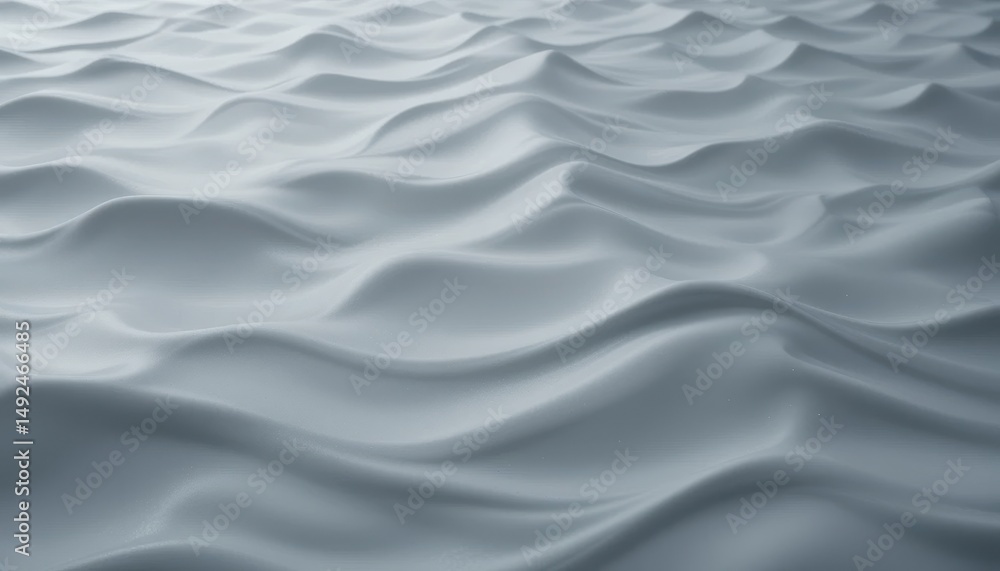 Poster serene gray waves abstract texture of calming water-like patterns