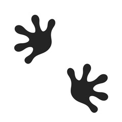 vector footprint of a gecko