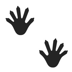 vector footprint of a raccoon © David