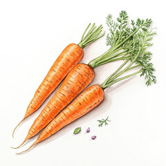 carrots on a white background