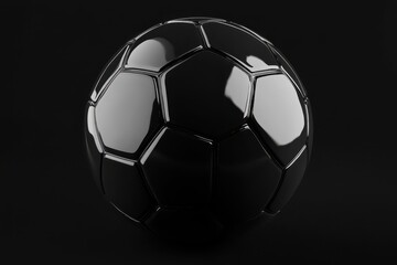 Minimalist Soccer Ball Design on a Dark Canvas - Modern Sport Competition Concept