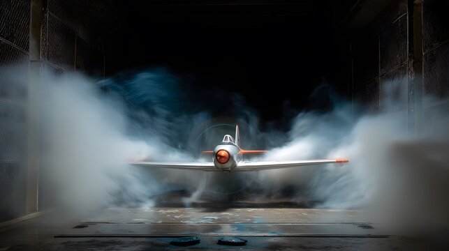 Vintage airplane wind tunnel test aerodynamics research aviation engineering smoke flow visualization 100char