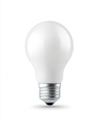 Modern LED Light Bulb. Eco-Friendly Energy-Saving Lamp with Realistic Clipping Path on White Background