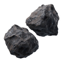 Obraz premium Dramatic Dark Gray Rocks , isolated on white background png