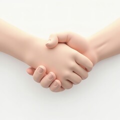 3D Clay Handshake Image Showing Agreement and Cooperation