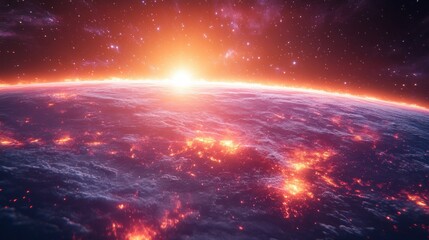 Burning Earth Sunrise