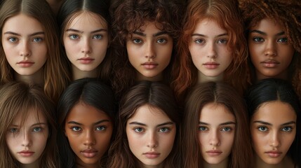 Obraz premium A digital ad campaign featuring diverse influencers on social platforms copy space, inclusive outreach theme, surreal, Multilayer, social media feed backdrop