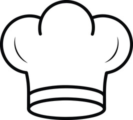 Chefs Hat Icon Line Art Graphic Design