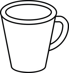 Simple Mug Line Art Coffee Tea Drinkware Icon