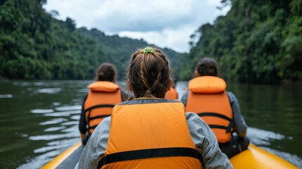 Sustainable Eco-Tourism Adventure: Solar-Powered Boat Cruise in Jungle River