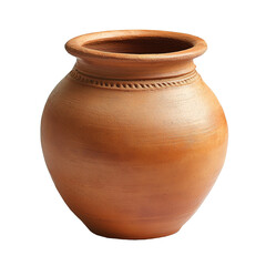Traditional Pottery Clay Pot Isoalted on PNG Transparent Background
