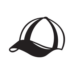 Vector silhouette of a sport baseball hat