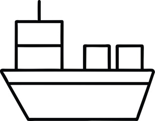 Cargo Ship Icon Vector Illustration Design