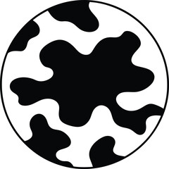 Abstract Black White Circle Pattern Design