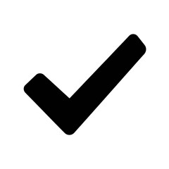 Elegant Check Mark Icon Graphic , isolated on white background png