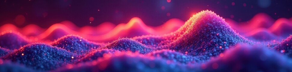 Abstract audio waves flowing smoothly across vibrant background, modern, illustration