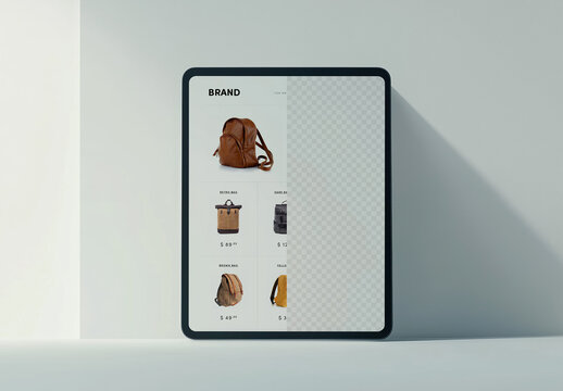 Minimal Mockup of Tablet Screen