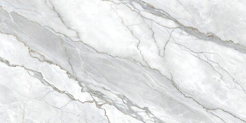 Fototapeta premium Marble background.White stone texture with gray shadow.Panoramic format.