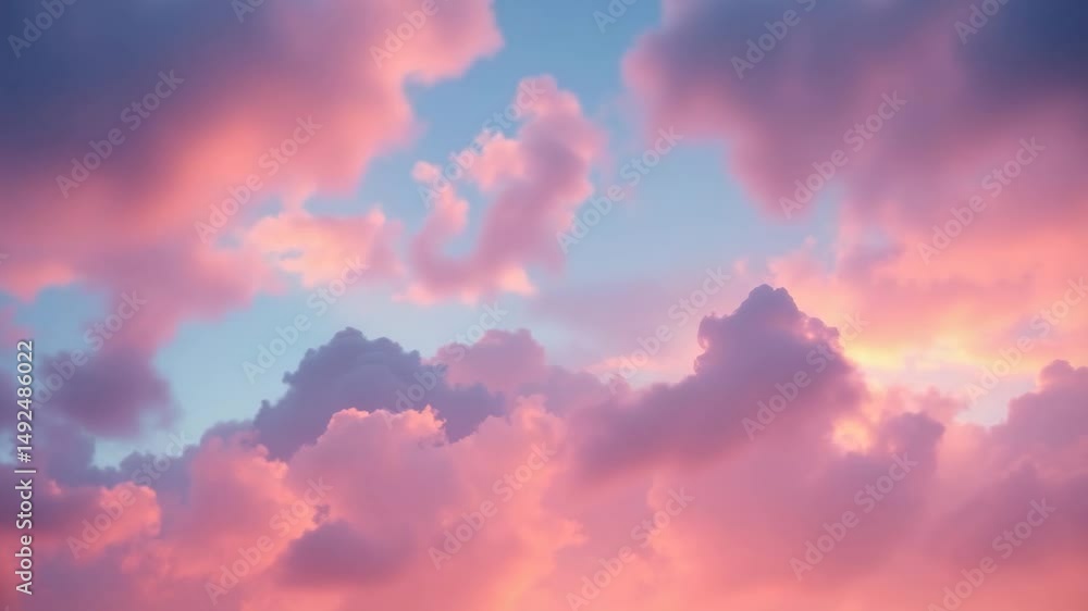 Aufkleber illuminated clouds a texture image of a soft dreamy gradient resembling a sky full of colorful cloud