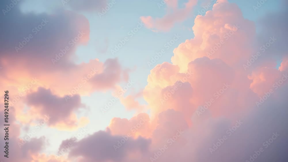 Aufkleber illuminated clouds a texture image of a soft dreamy gradient resembling a sky full of colorful cloud
