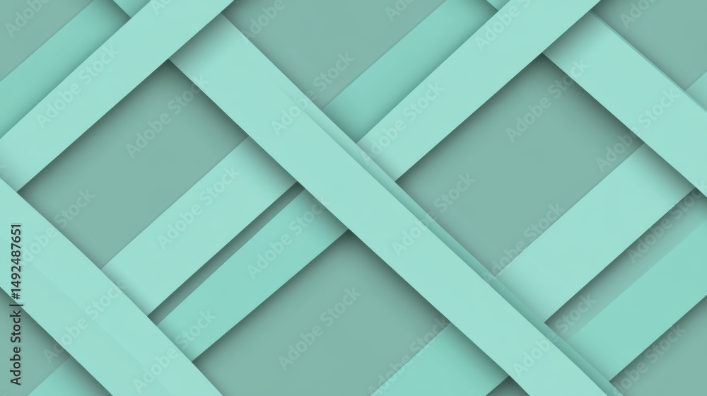 Poster abstract light green geometric overlap background graphic design top view concept for modern backdro