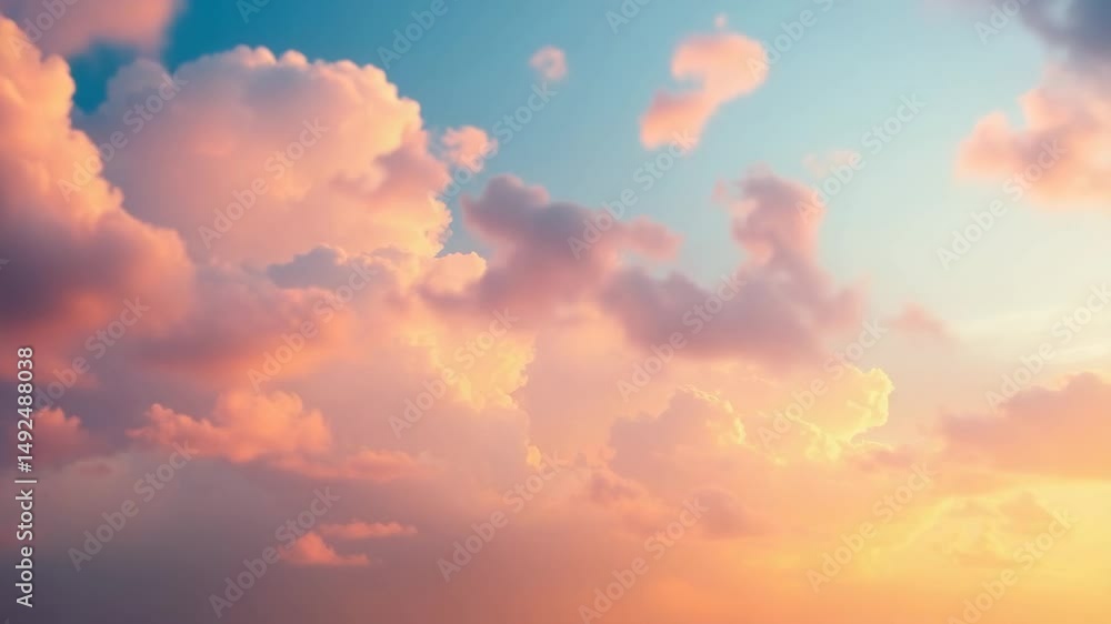 Aufkleber illuminated clouds a texture image of a soft dreamy gradient resembling a sky full of colorful cloud