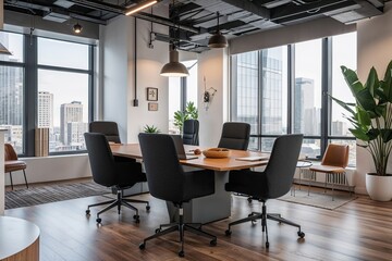 Stylish Modern Efficient Work Environment in a Chic Urban Office Design