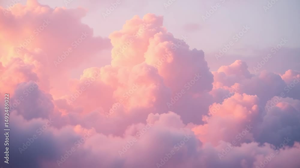 Aufkleber illuminated clouds a texture image of a soft dreamy gradient resembling a sky full of colorful cloud