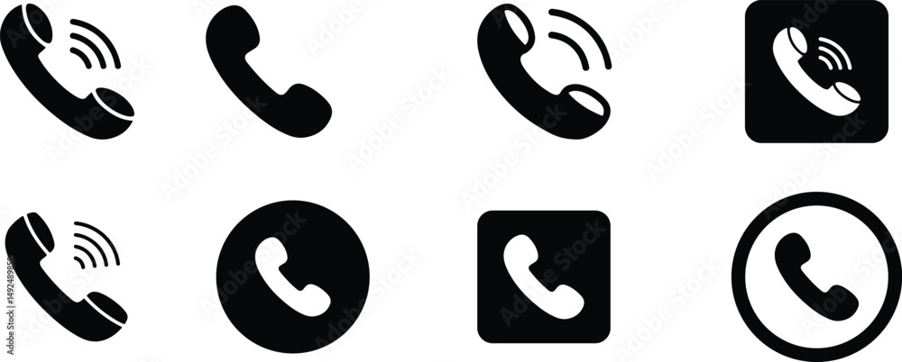 Poster phone icon vector. call icon vector. mobile phone smartphone device gadget. telephone icon symbol ve
