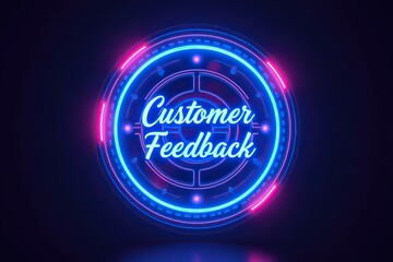 Neon Customer Feedback Sign