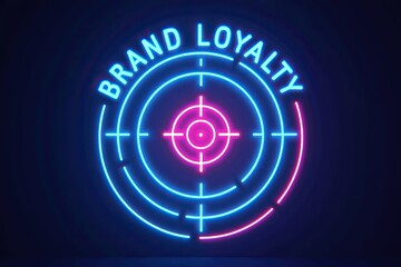 Targeting customer loyalty with a neon bullseye design.