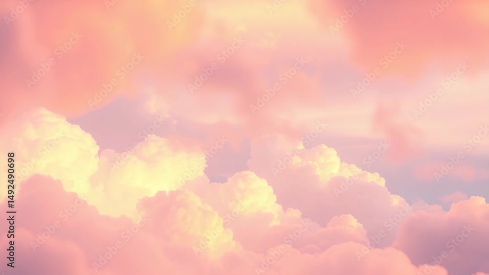 Aufkleber illuminated clouds a texture image of a soft dreamy gradient resembling a sky full of colorful cloud