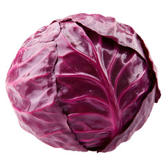Obraz premium Vibrant Red Cabbage: A Healthy and Delicious Vegetable , isolated on white background png