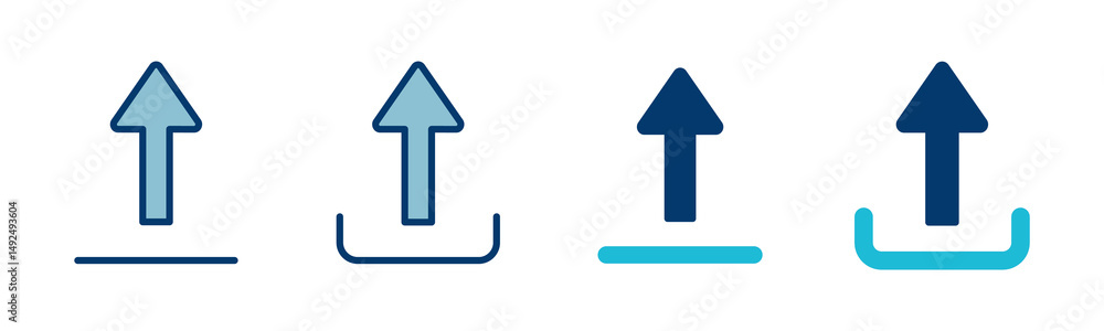 Poster upload icon vector isolated on white background. upload sign icon. upload button. load symbol.
