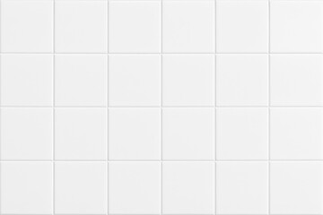 Modern Square Tile: A minimalistic yet detailed close-up view of pristine white square tiles forming a flawless grid pattern, offering a clean and contemporary aesthetic. 
