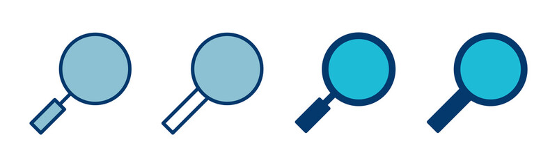 Search icon vector isolated on white background. Glass vector icon. search magnifying glass icon. Find