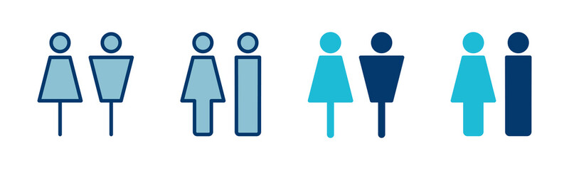 Man and woman icon vector isolated on white background. male and female symbol