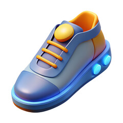 Obraz premium Futuristic cartoon sneaker design 3d render