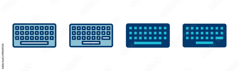 Fototapete keyboard icon vector isolated on white background. keyboard vector symbol