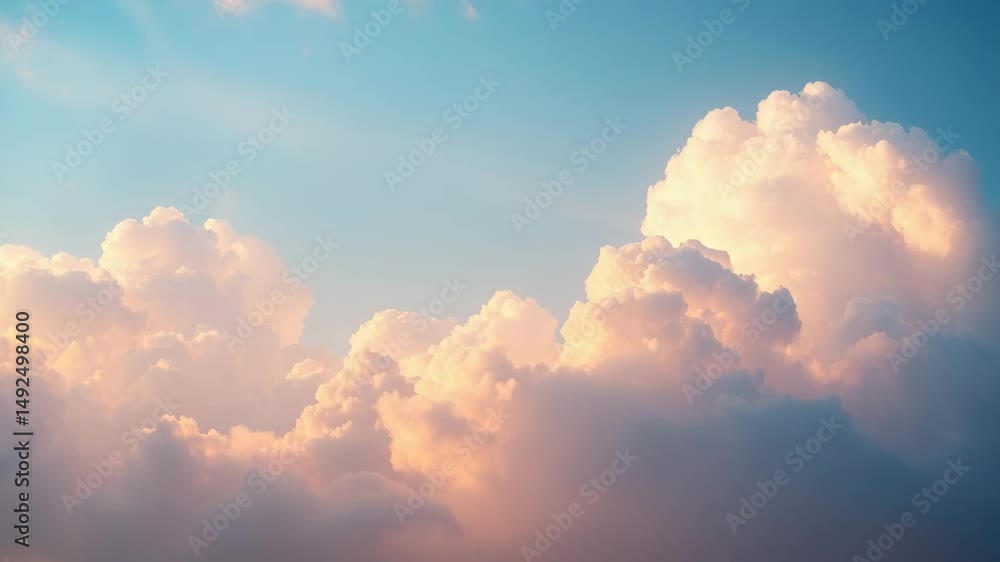 Aufkleber illuminated clouds a texture image of a soft dreamy gradient resembling a sky full of colorful cloud